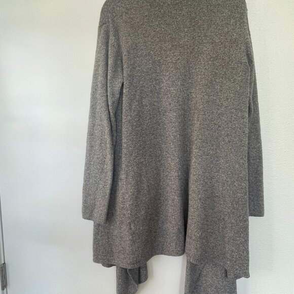 Barefoot Dreams CozyChic Lite draped open-front cardigan, HeatherGray L/XL, 436 - Picture 2 of 6
